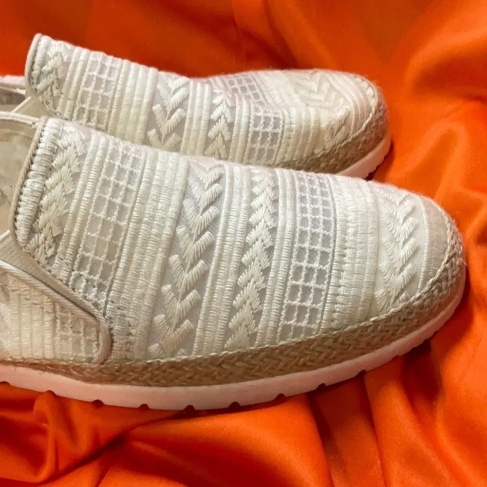 Bobs by Skechers 11 White Lace Mesh Sneakers - NWOT